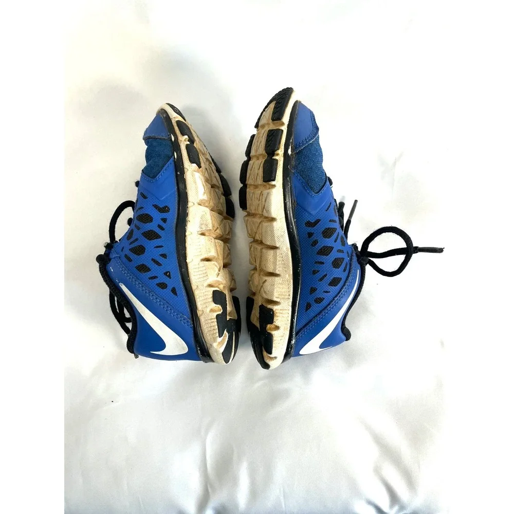 NIKE FLEX 2015 RUN‎ YOUTH BOYS BLUE BLACK WHITE ATHLETIC SHOES SIZE 11Y RUNNING